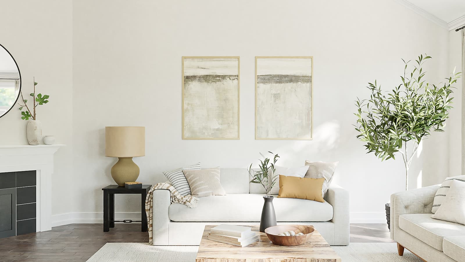 A bright, tidy living room after a Dusty Den Cleaning visit